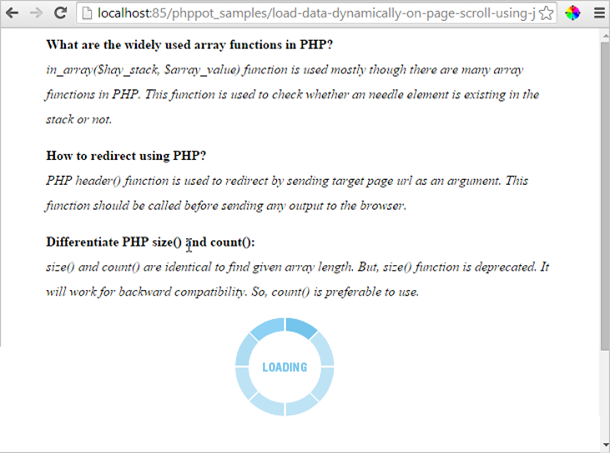 How to Integrate jQuery Scroll Paging with PHP