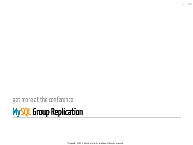 MySQL Group Replication Demo